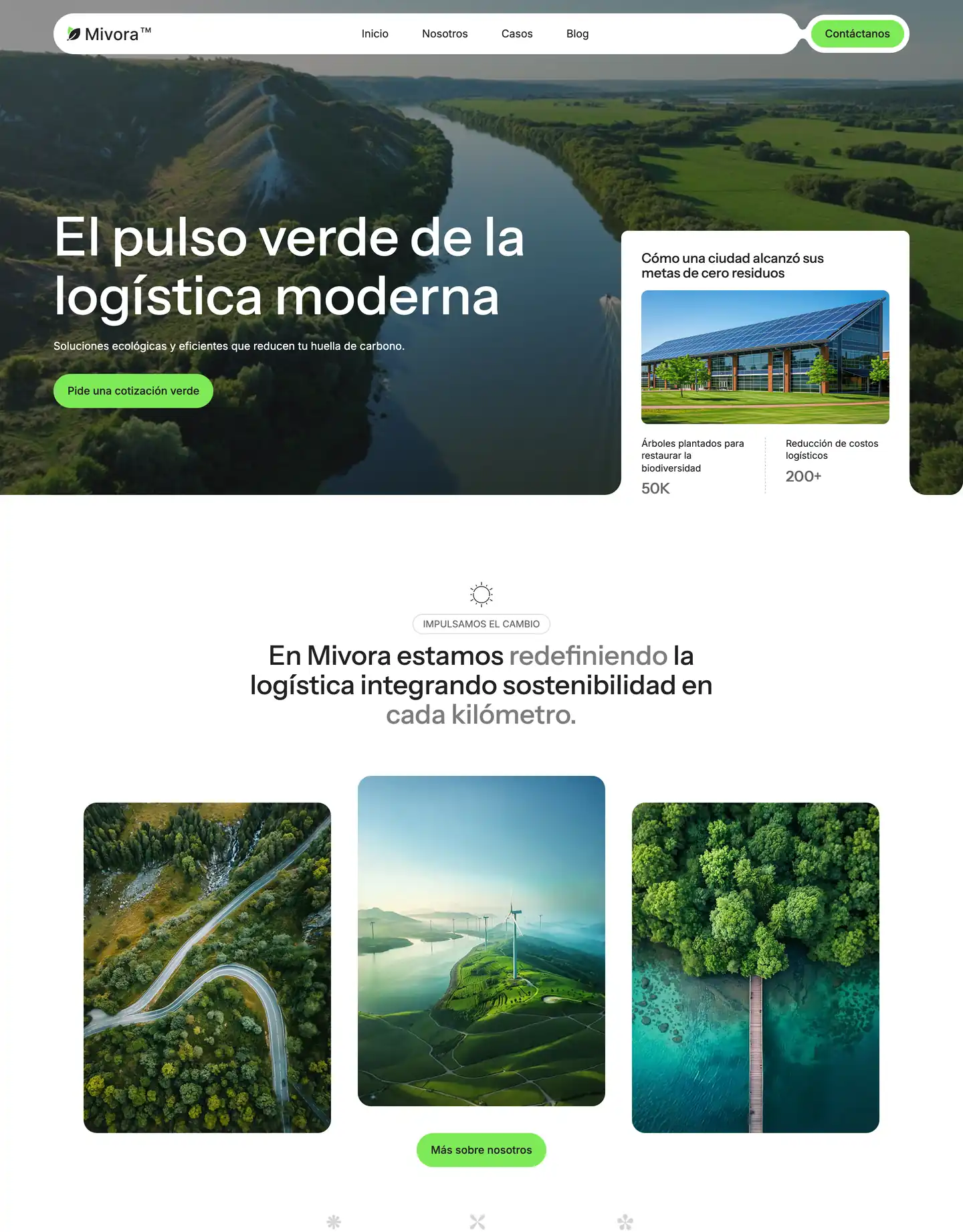 Diseño de página web para medio ambiente