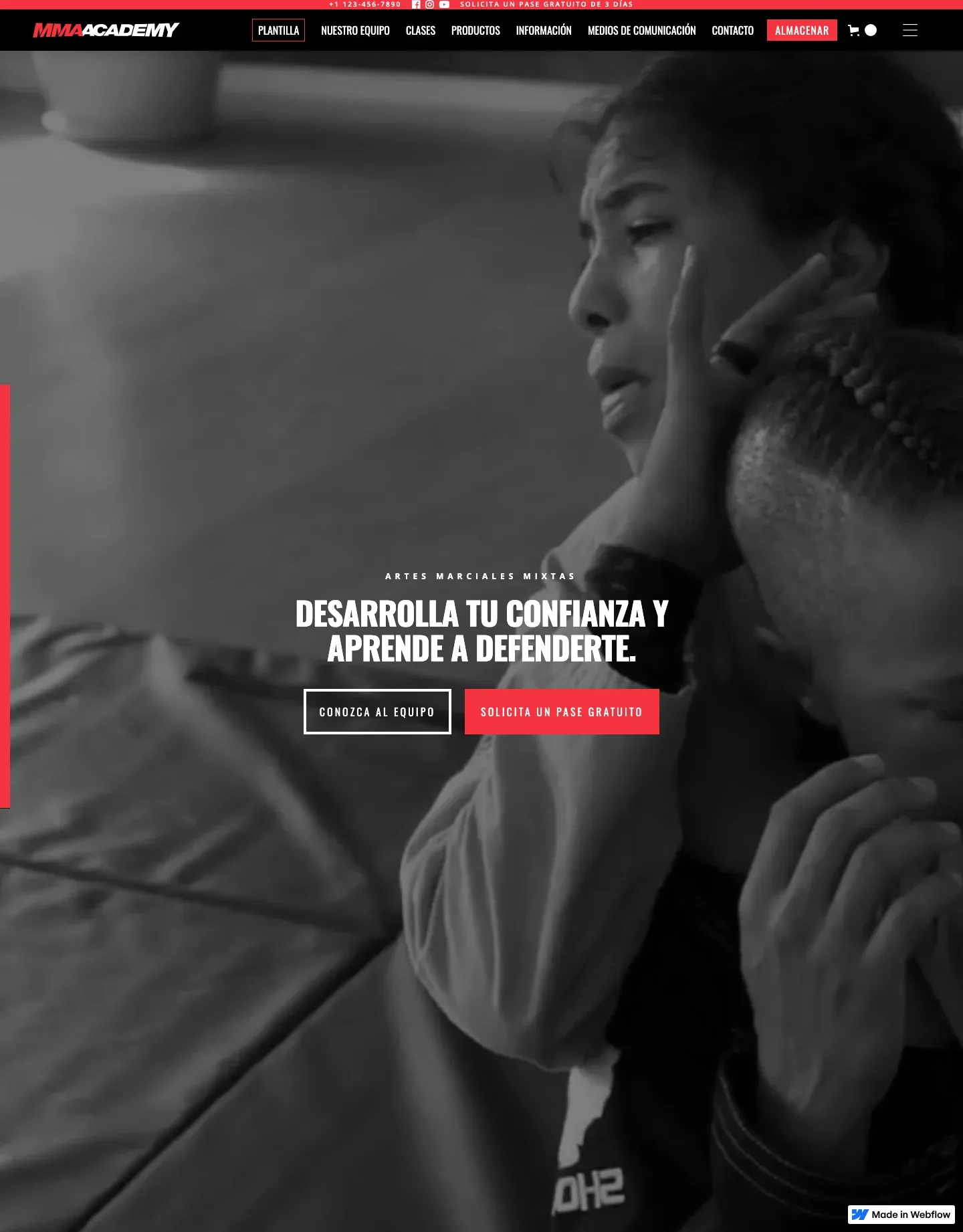 Diseño de página web para gimnasios