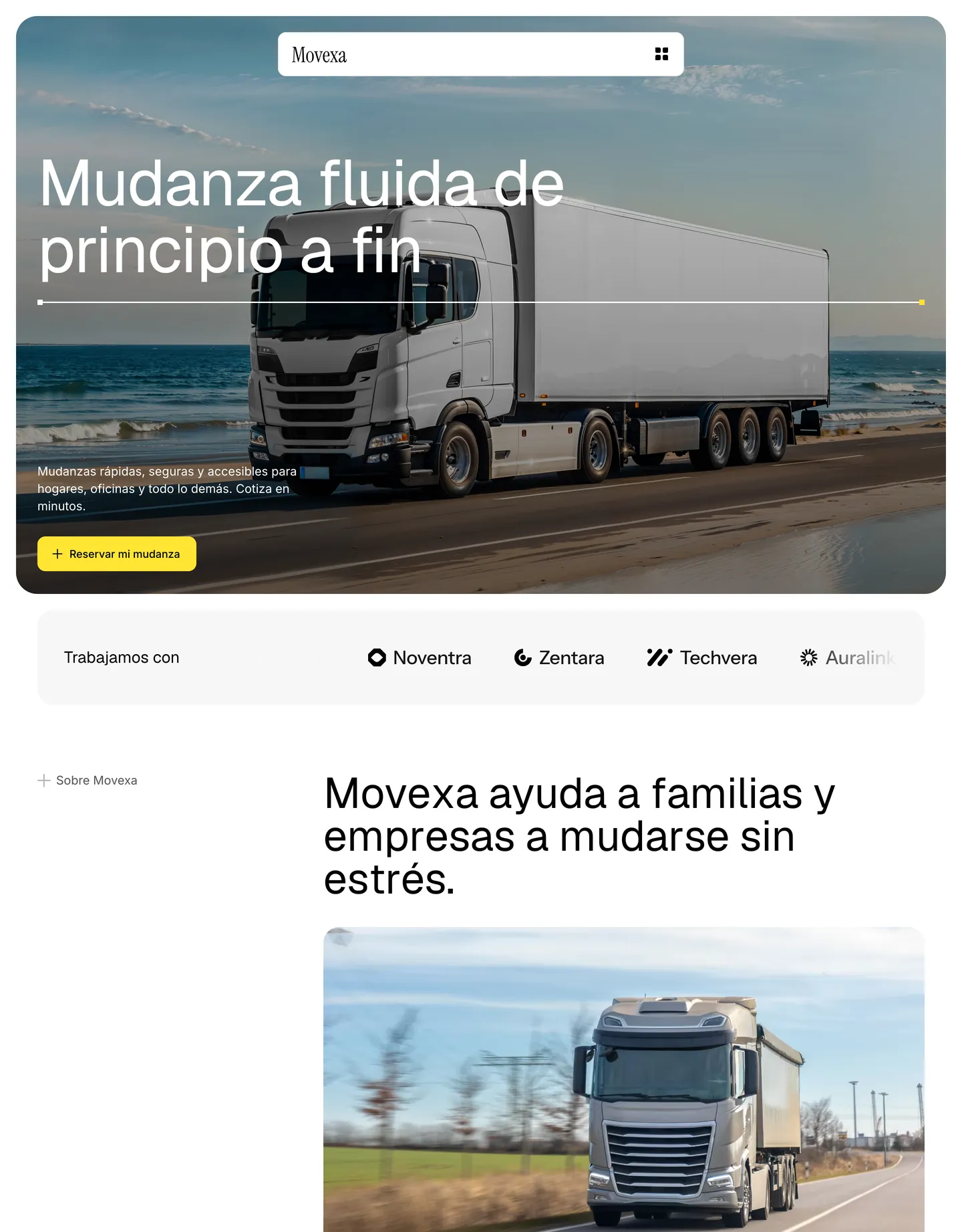 Diseño de página web para transporte