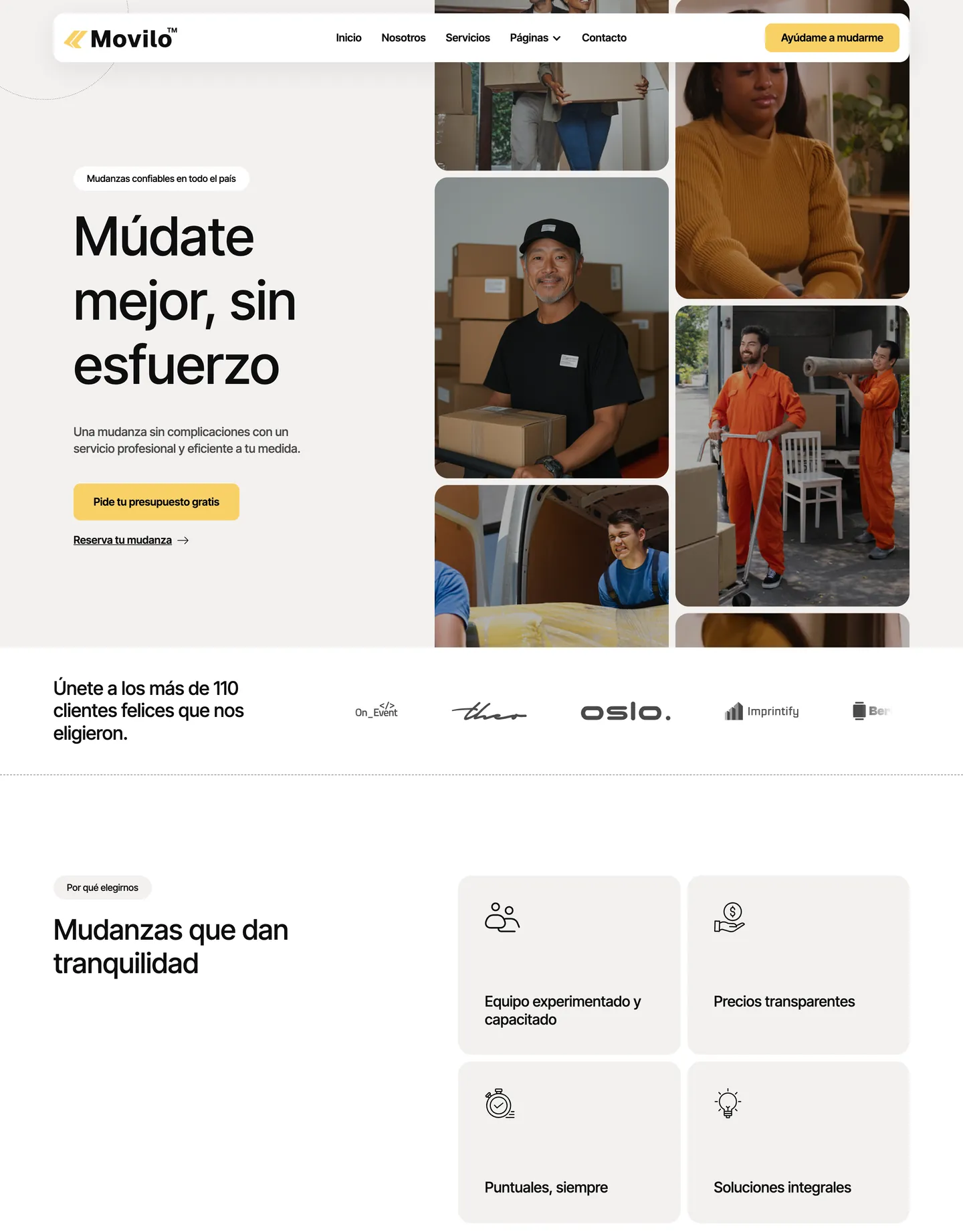 Diseño de página web para transporte