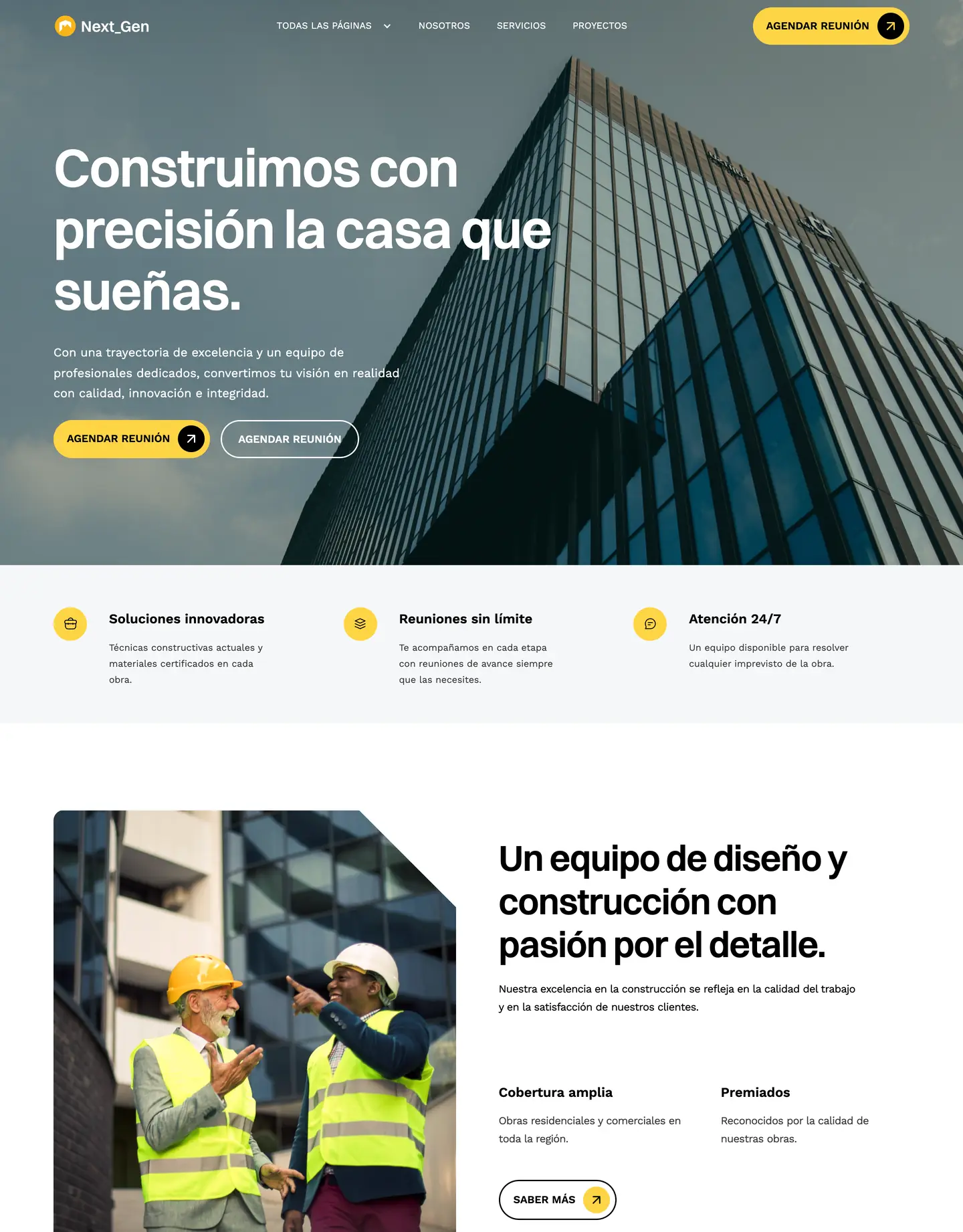 Diseño de página web para construcción