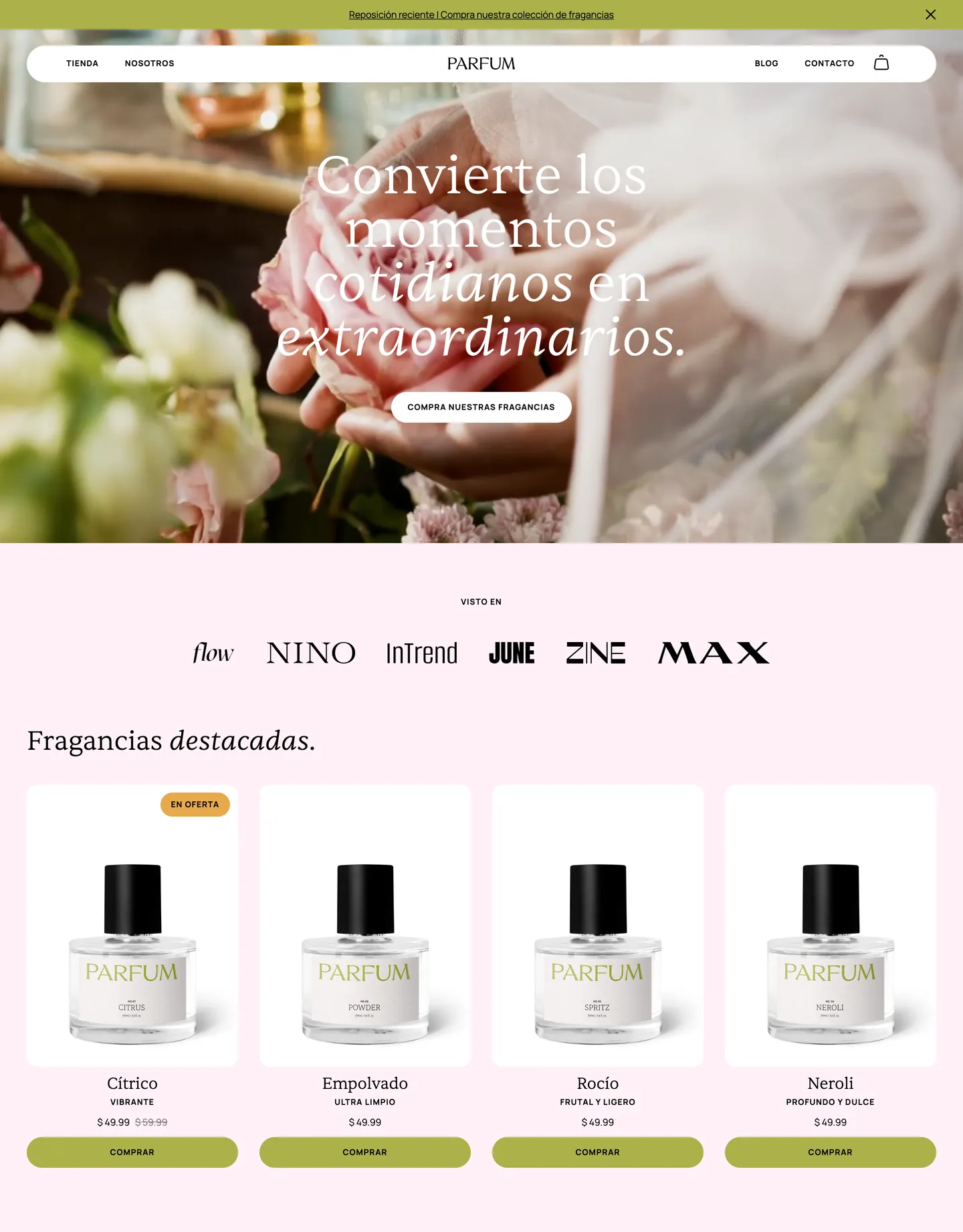 Diseño de página web para tienda online