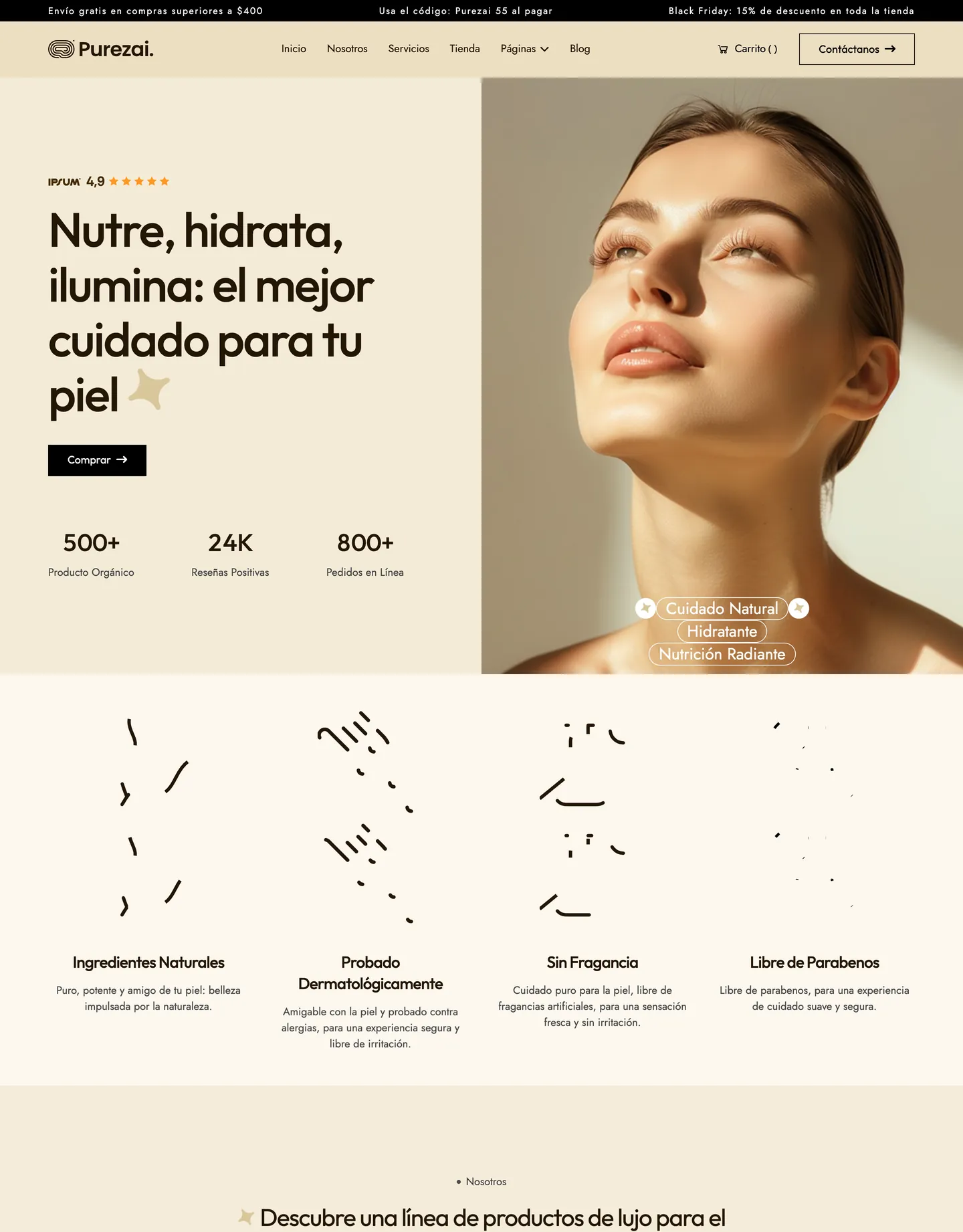 Diseño de página web para belleza y estética