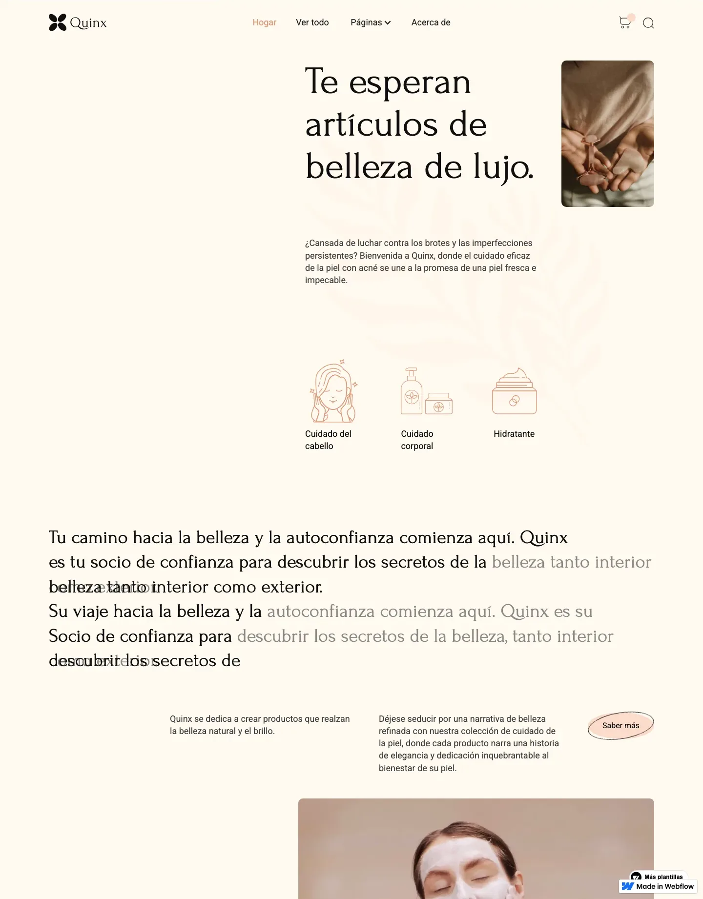 Diseño de página web para belleza y estética