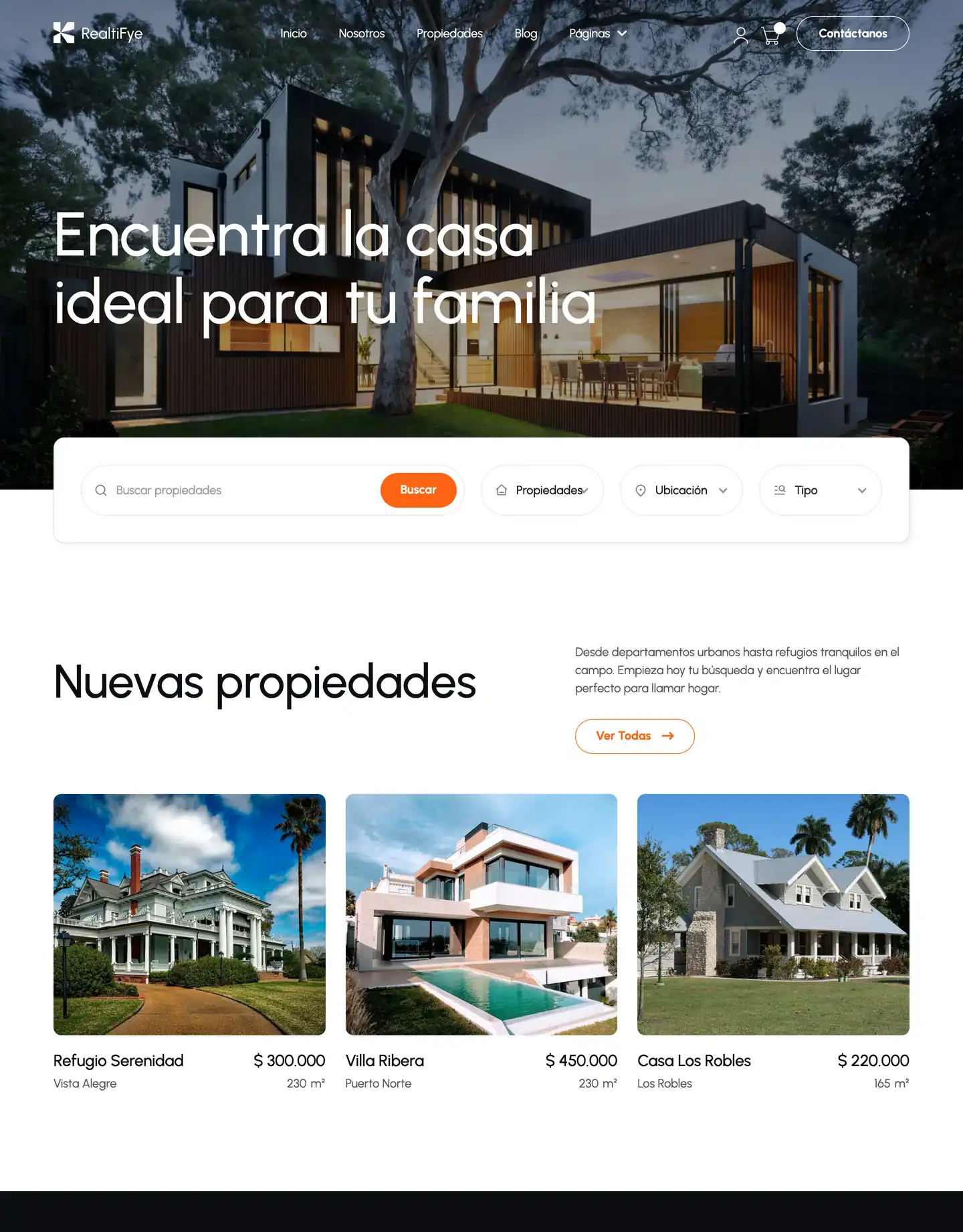 Diseño de página web para inmobiliarias