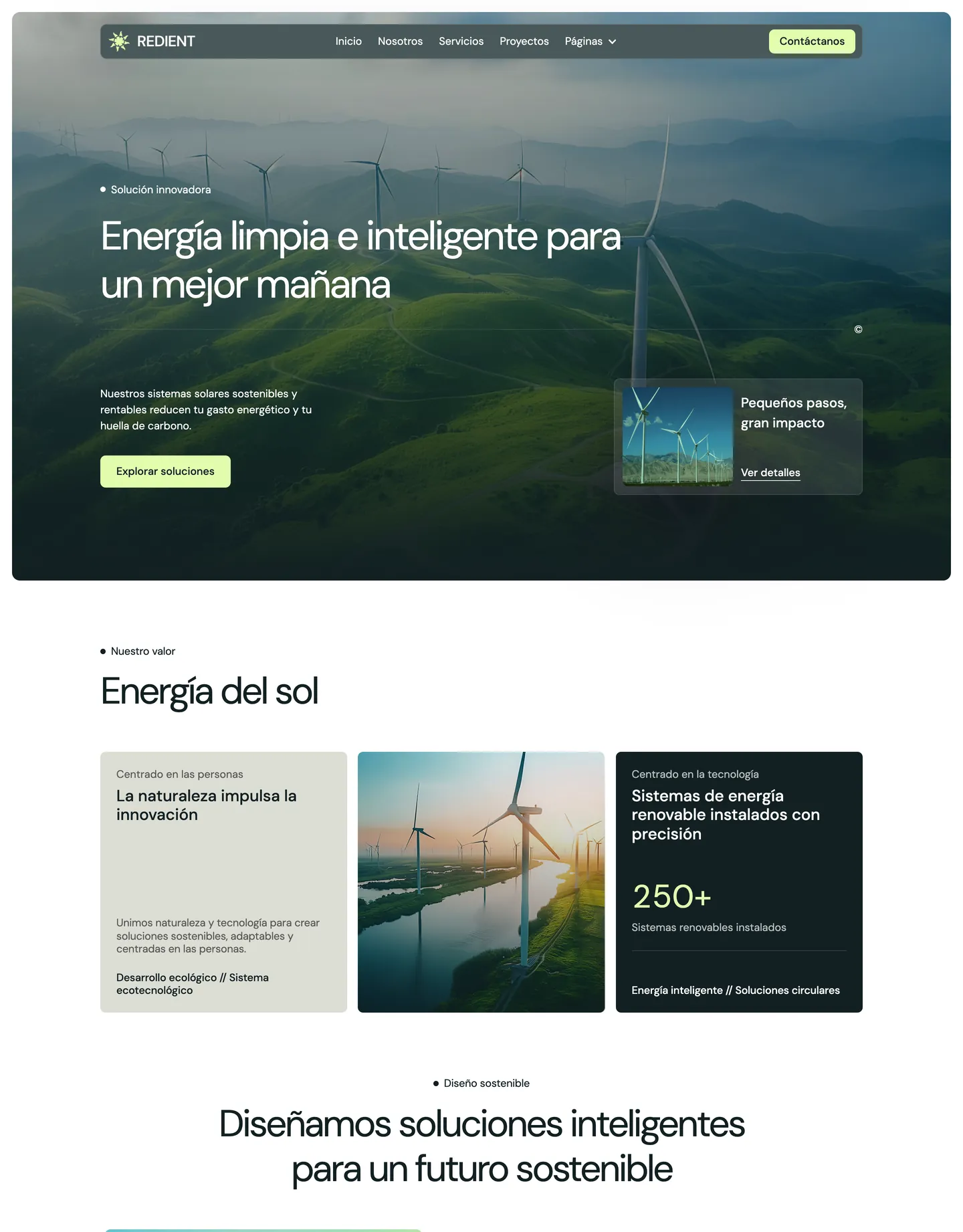 Diseño de página web para medio ambiente