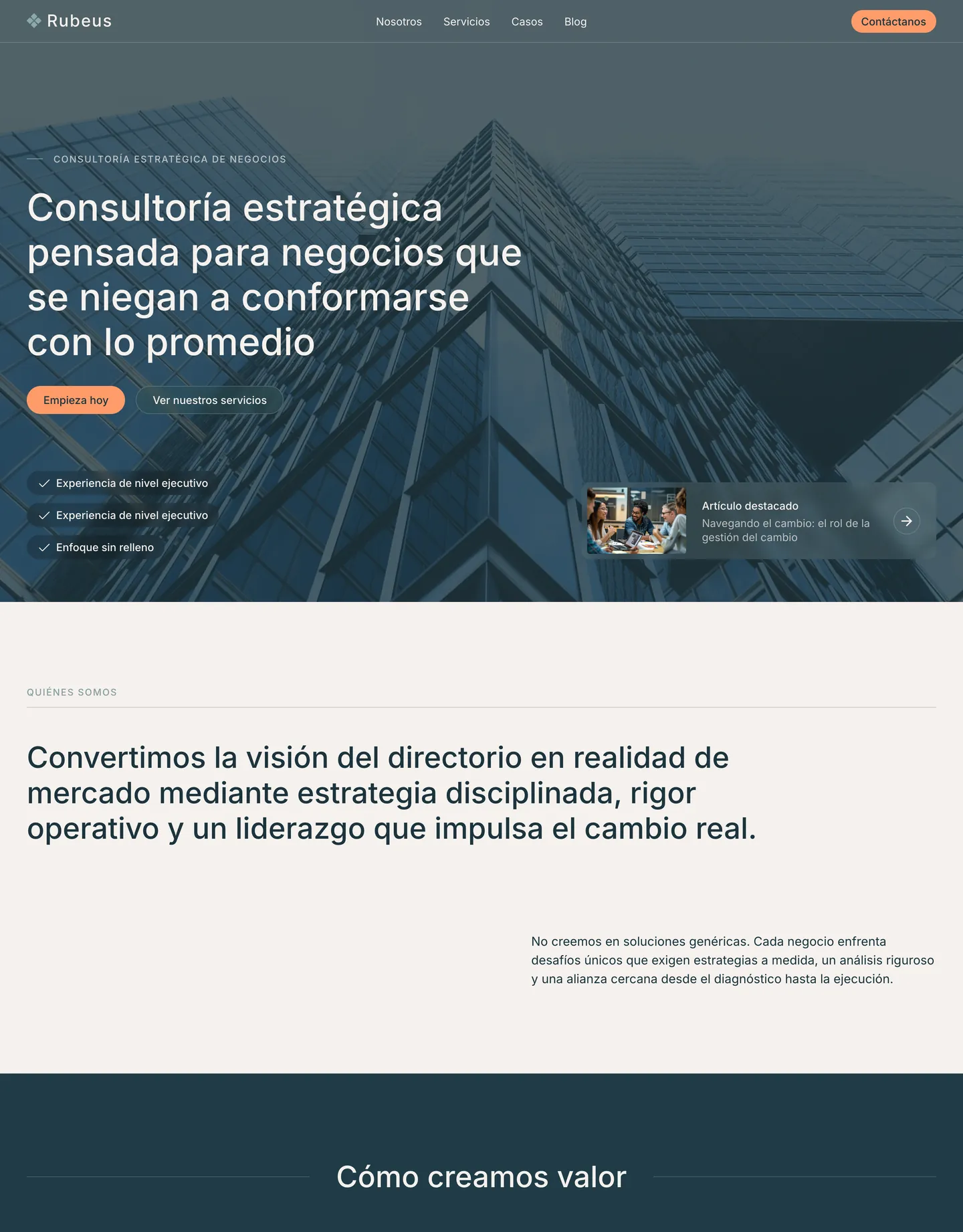 Diseño de página web para consultoría y coaching