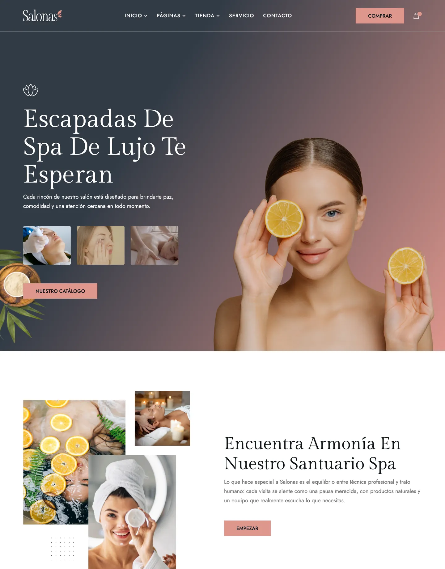 Diseño de página web para belleza y estética