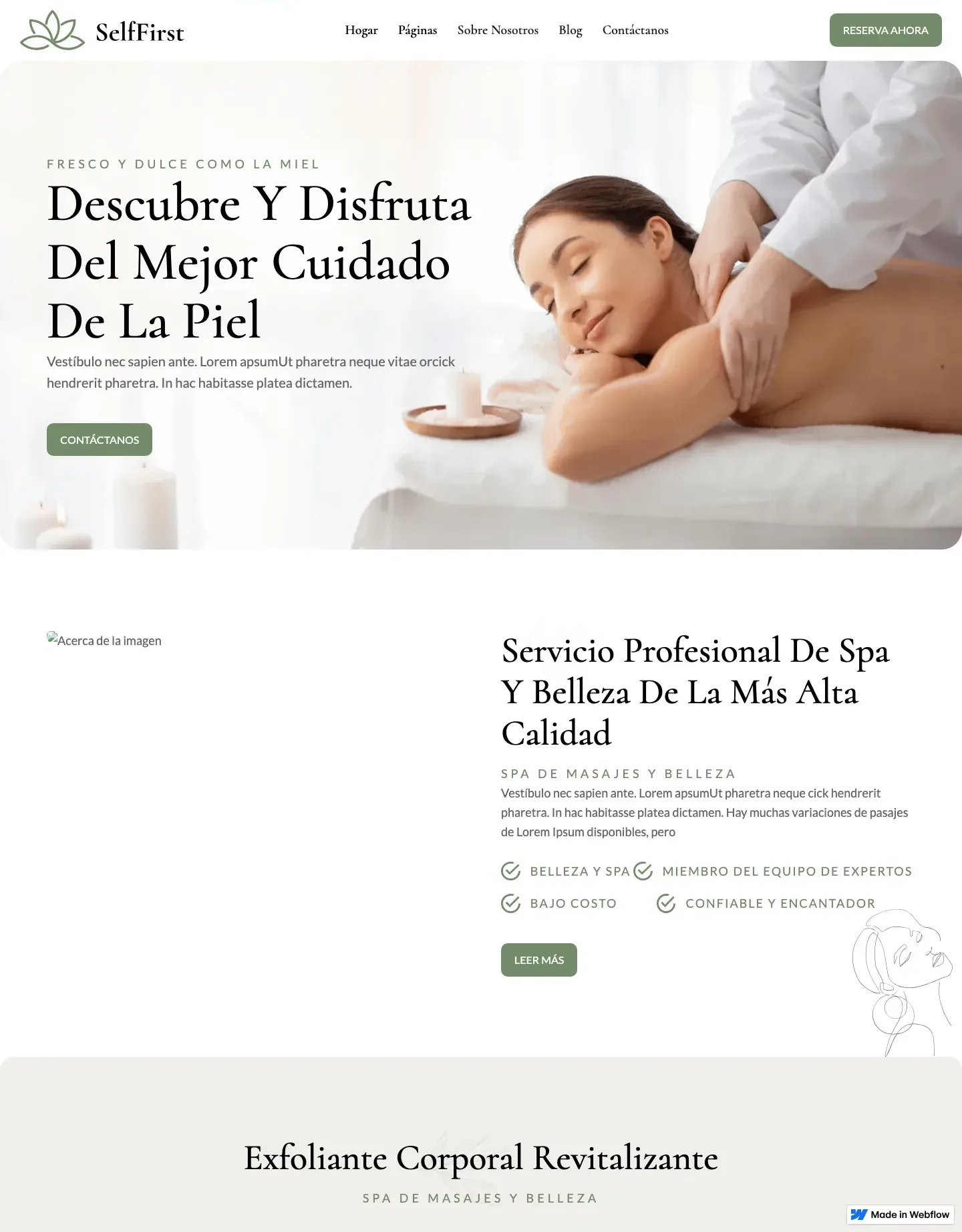 Diseño de página web para salud y bienestar