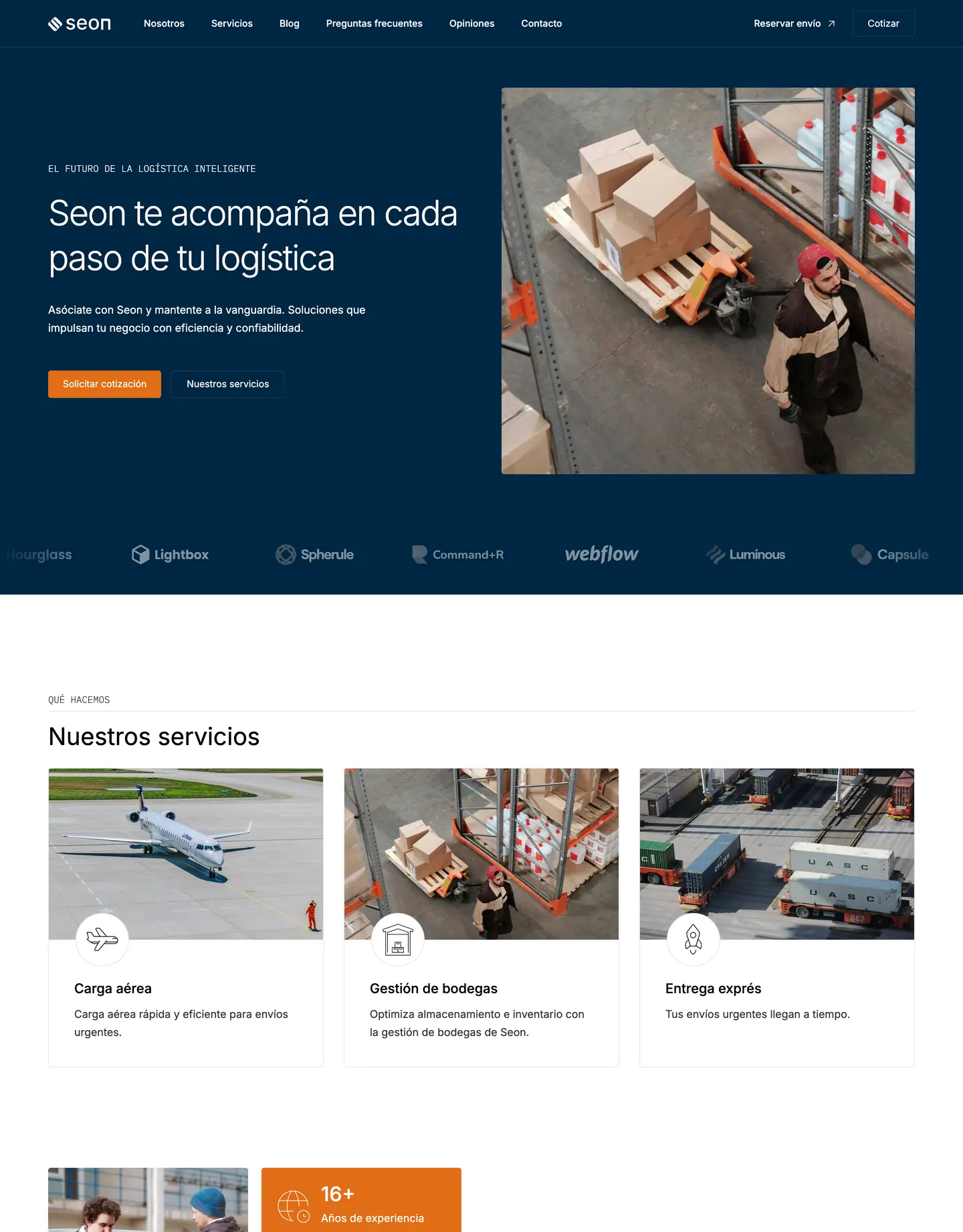 Diseño de página web para transporte
