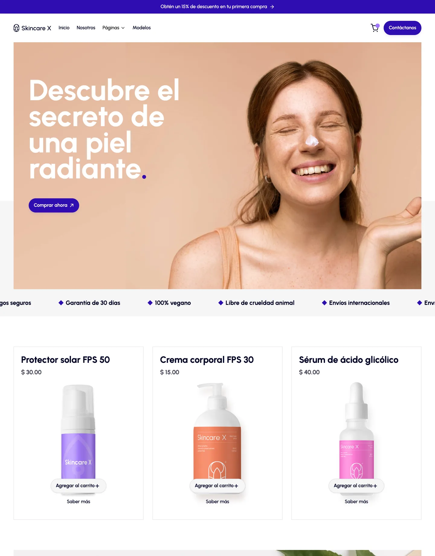 Diseño de página web para belleza y estética