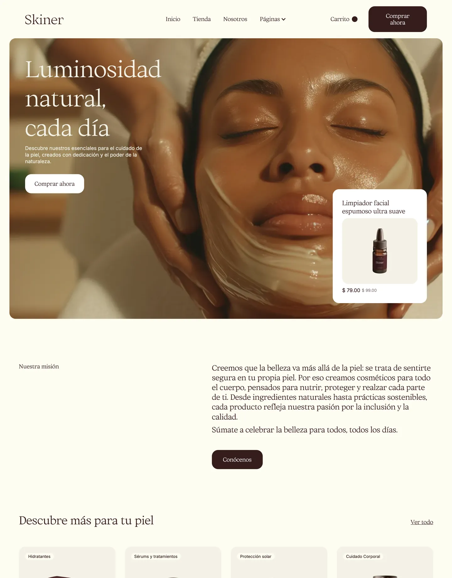 Diseño de página web para belleza y estética