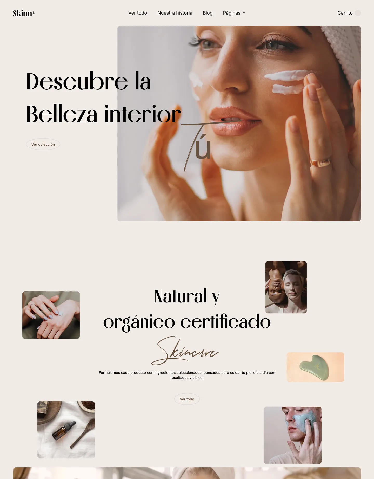 Diseño de página web para belleza y estética