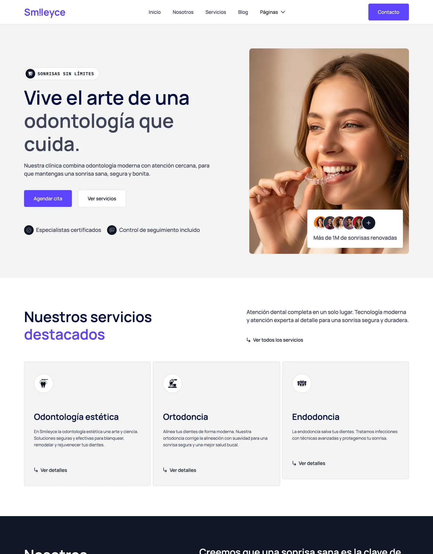 Diseño de página web para salud y bienestar
