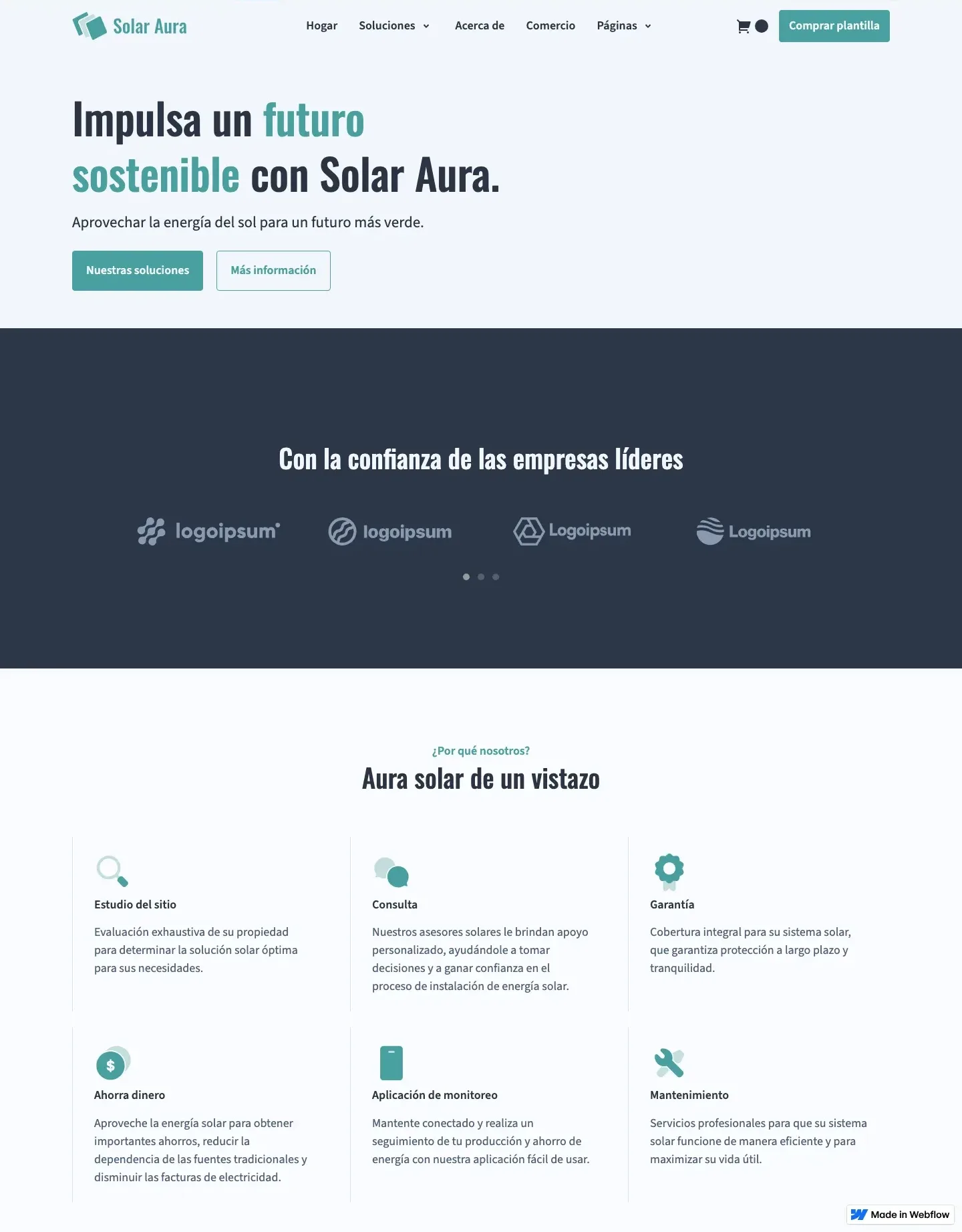 Diseño de página web para servicios y mantenimiento