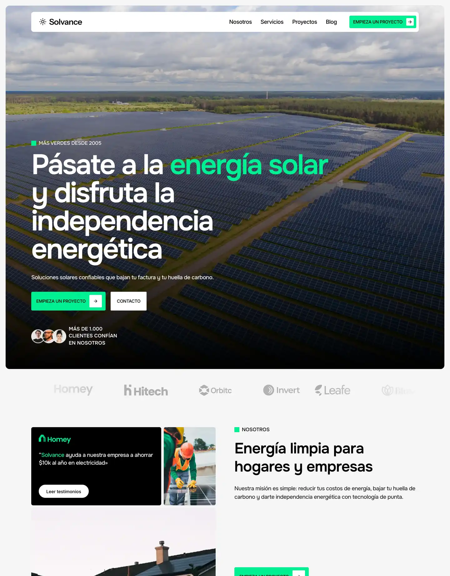 Diseño de página web para medio ambiente
