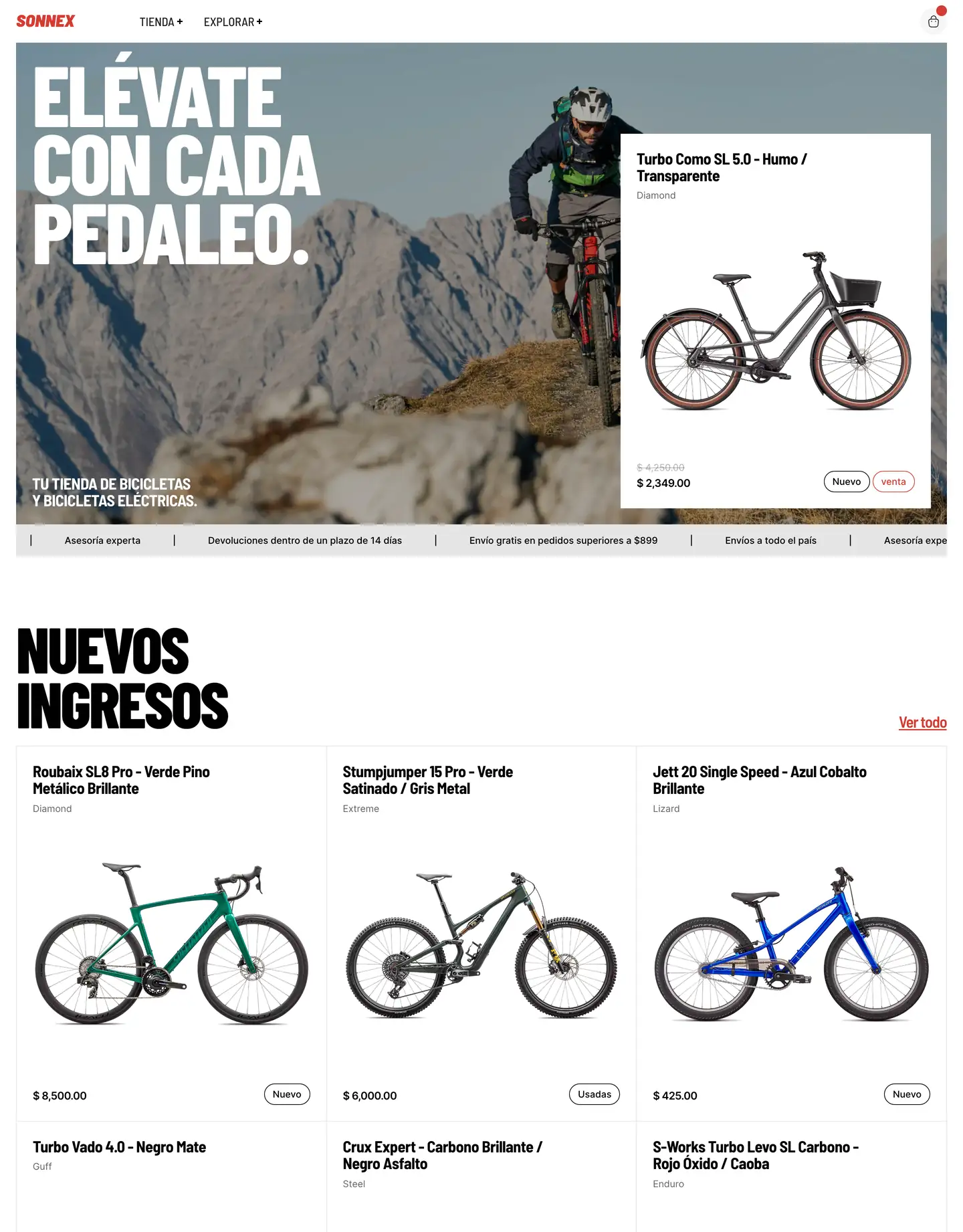 Diseño de página web para tienda online