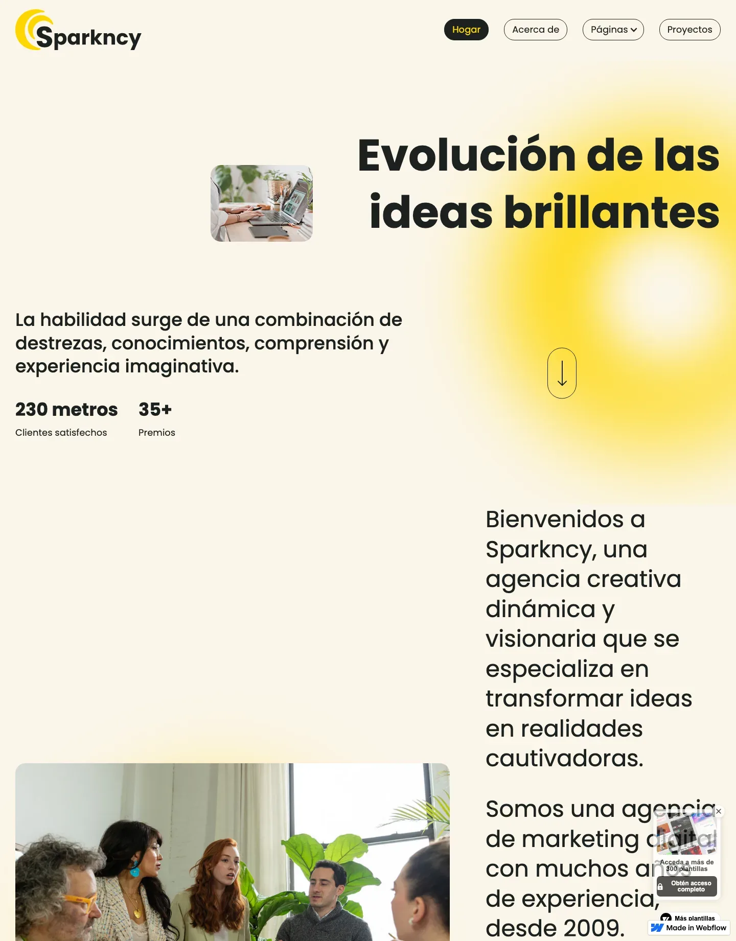 Diseño de página web para agencias y estudios