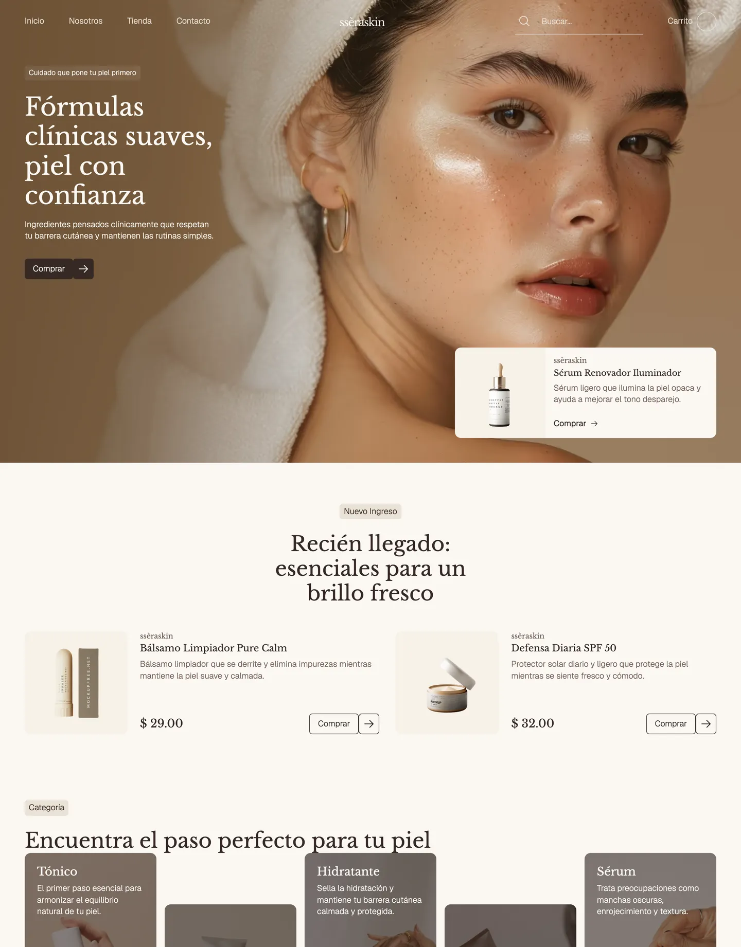 Diseño de página web para belleza y estética