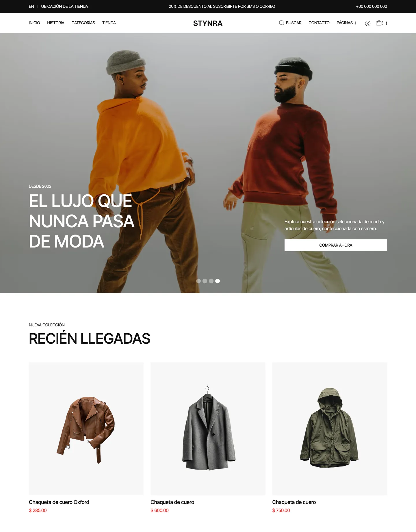 Diseño de página web para tienda online