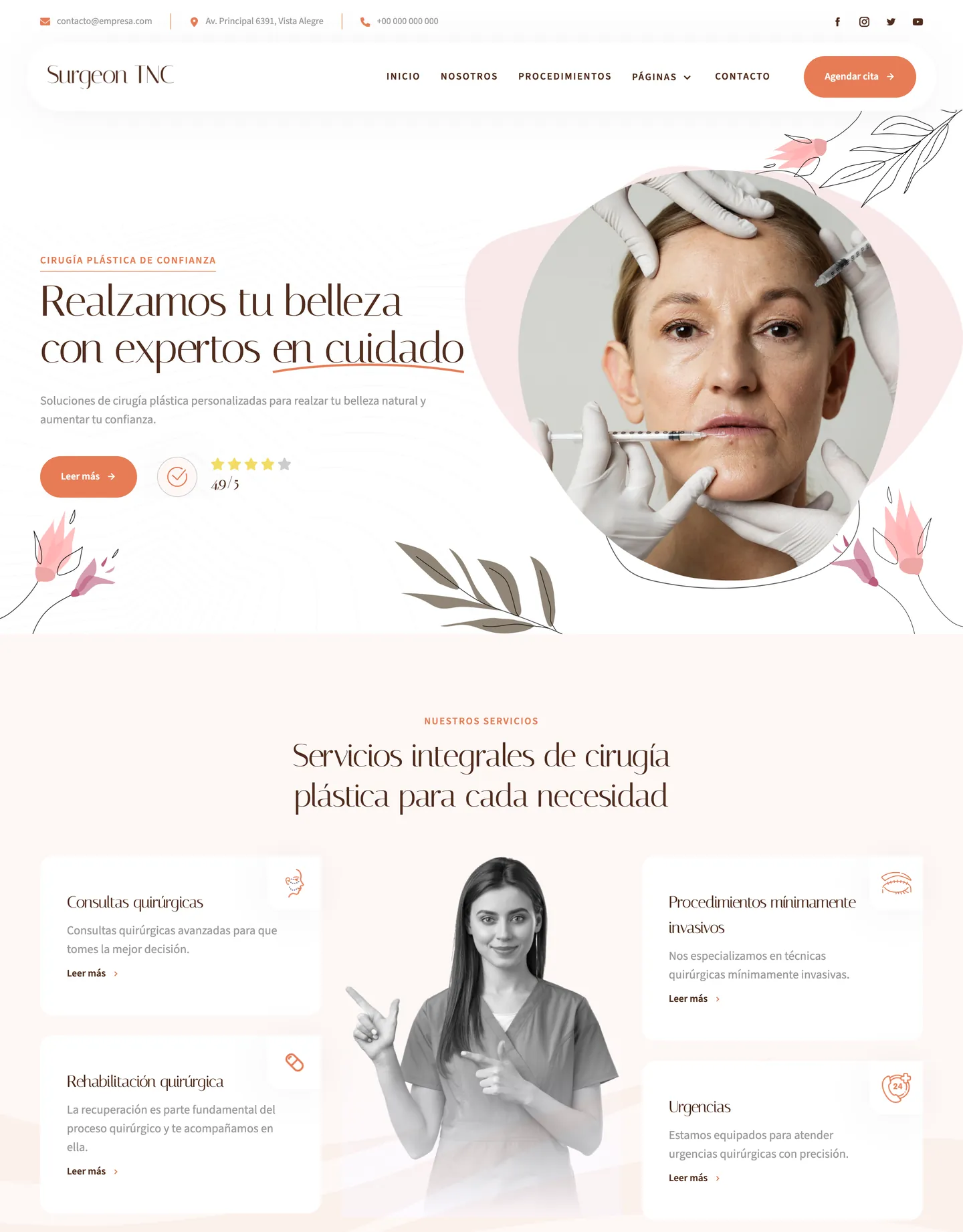 Diseño de página web para salud y bienestar