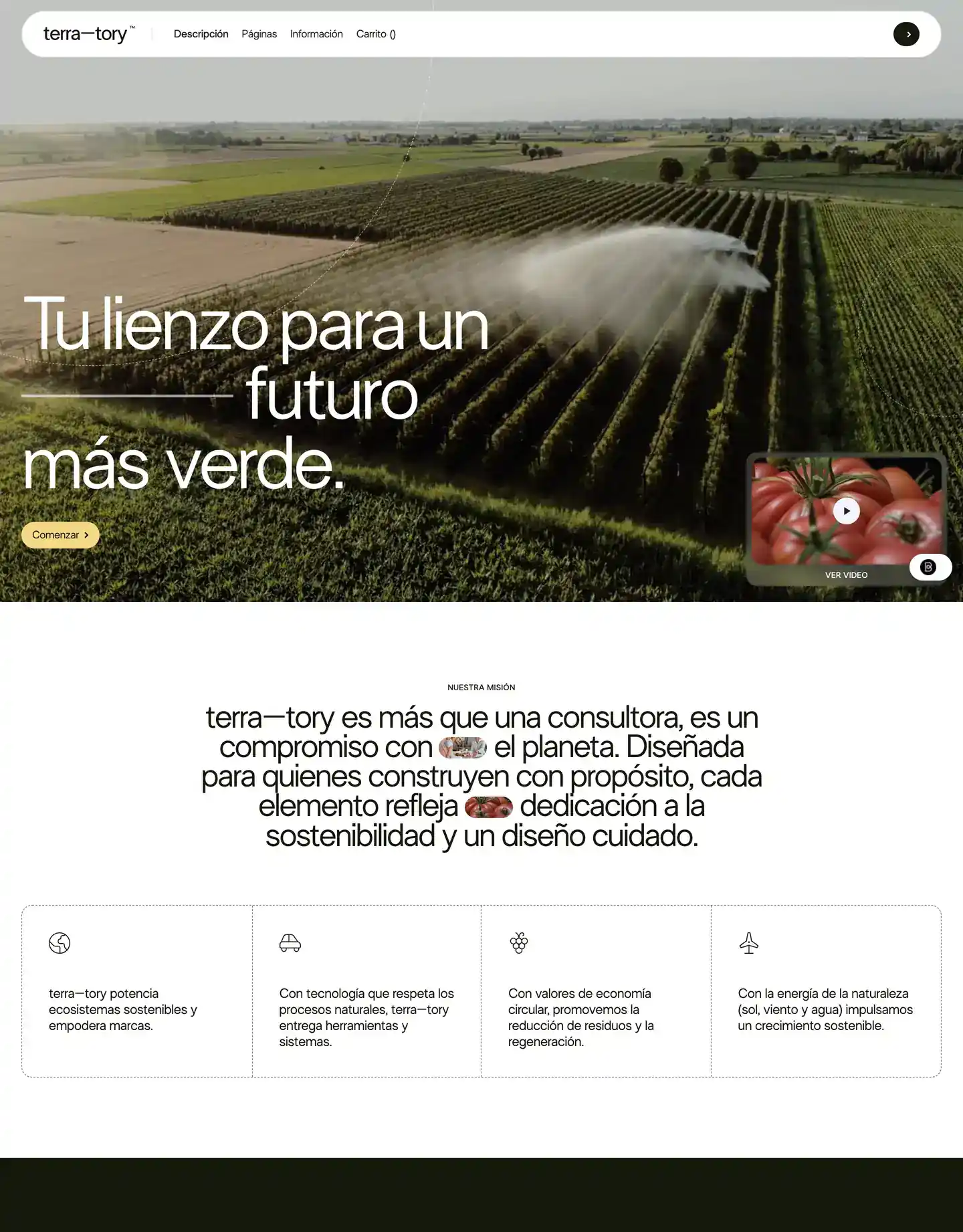 Diseño de página web para medio ambiente
