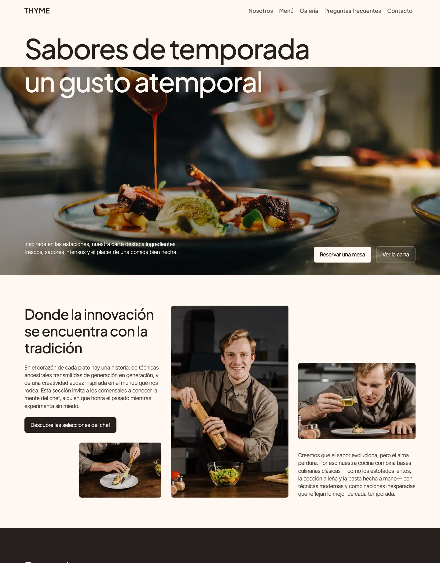 Diseño de página web para restaurantes y cafés