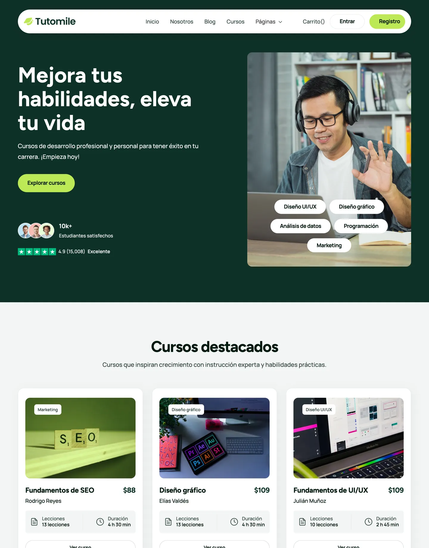 Diseño de página web para educación