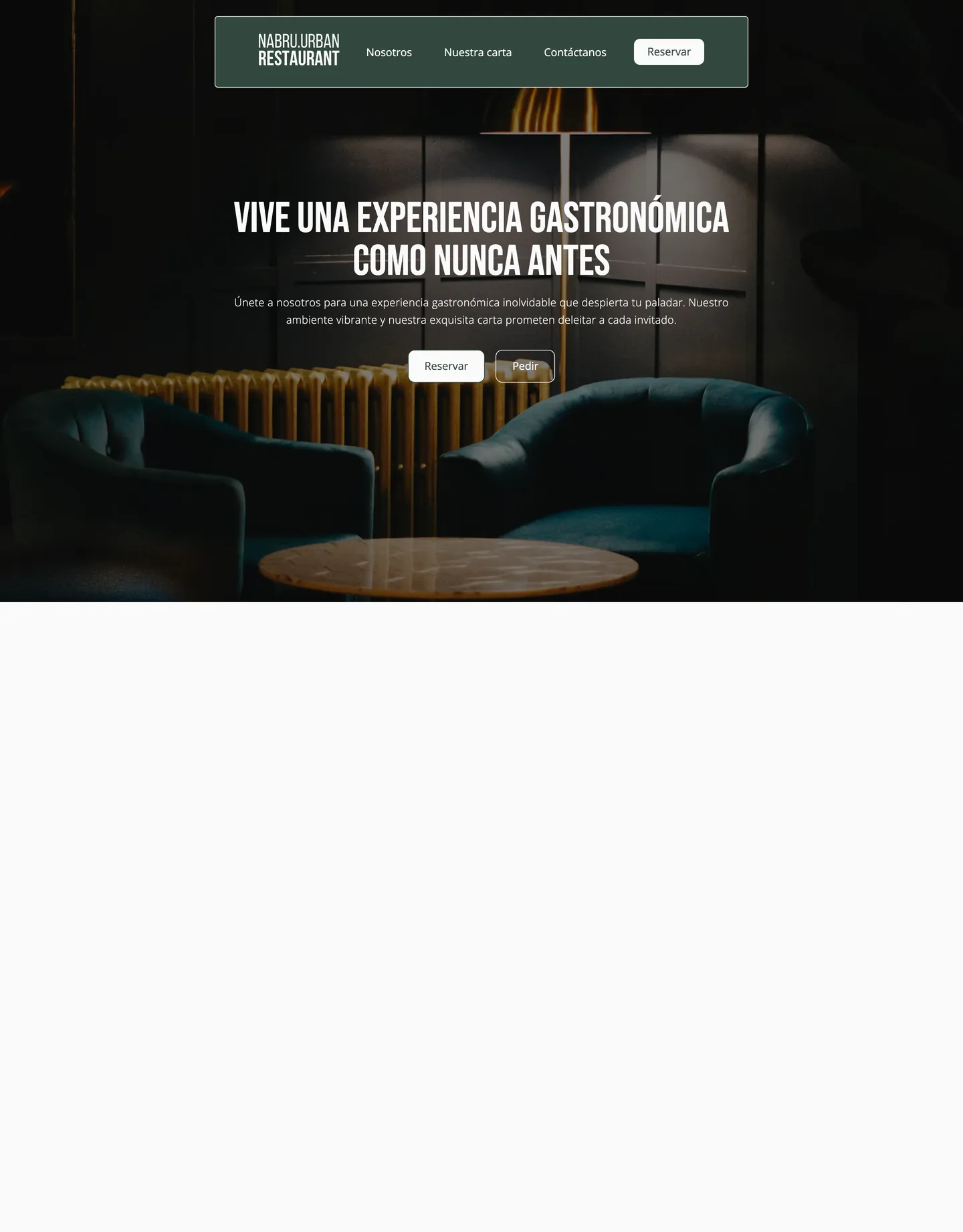 Diseño de página web para restaurantes y cafés