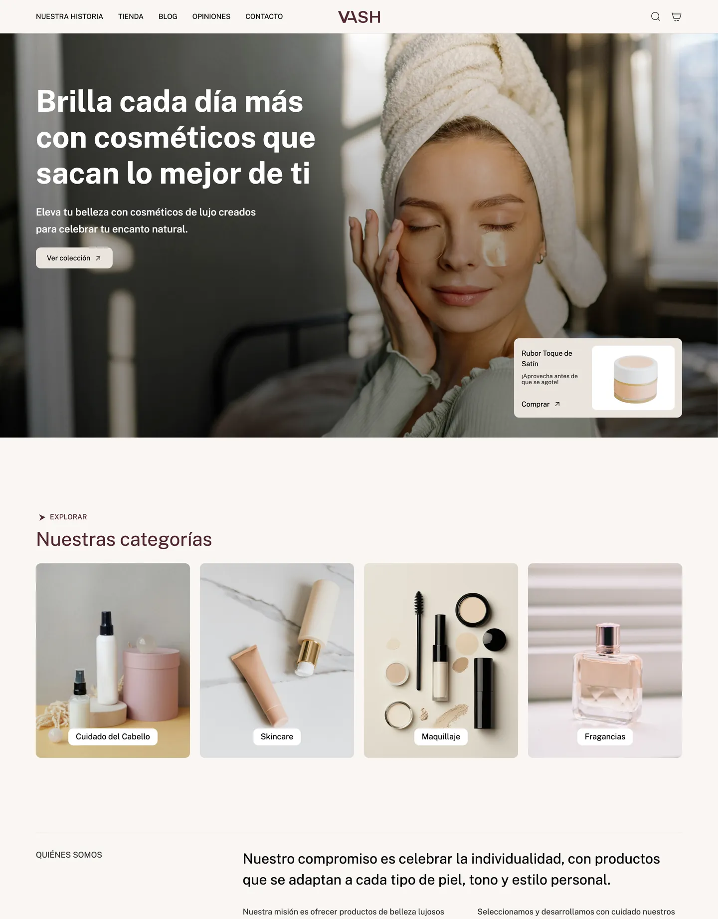 Diseño de página web para belleza y estética