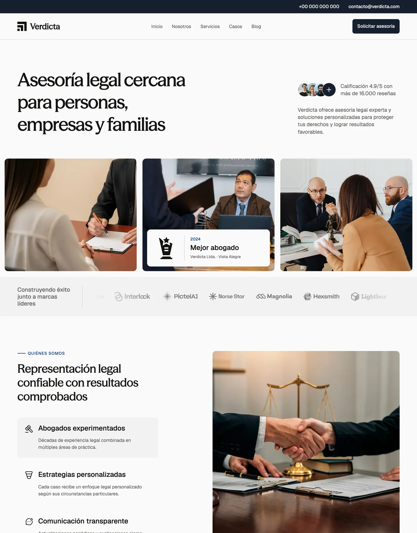 Diseño de página web para abogados