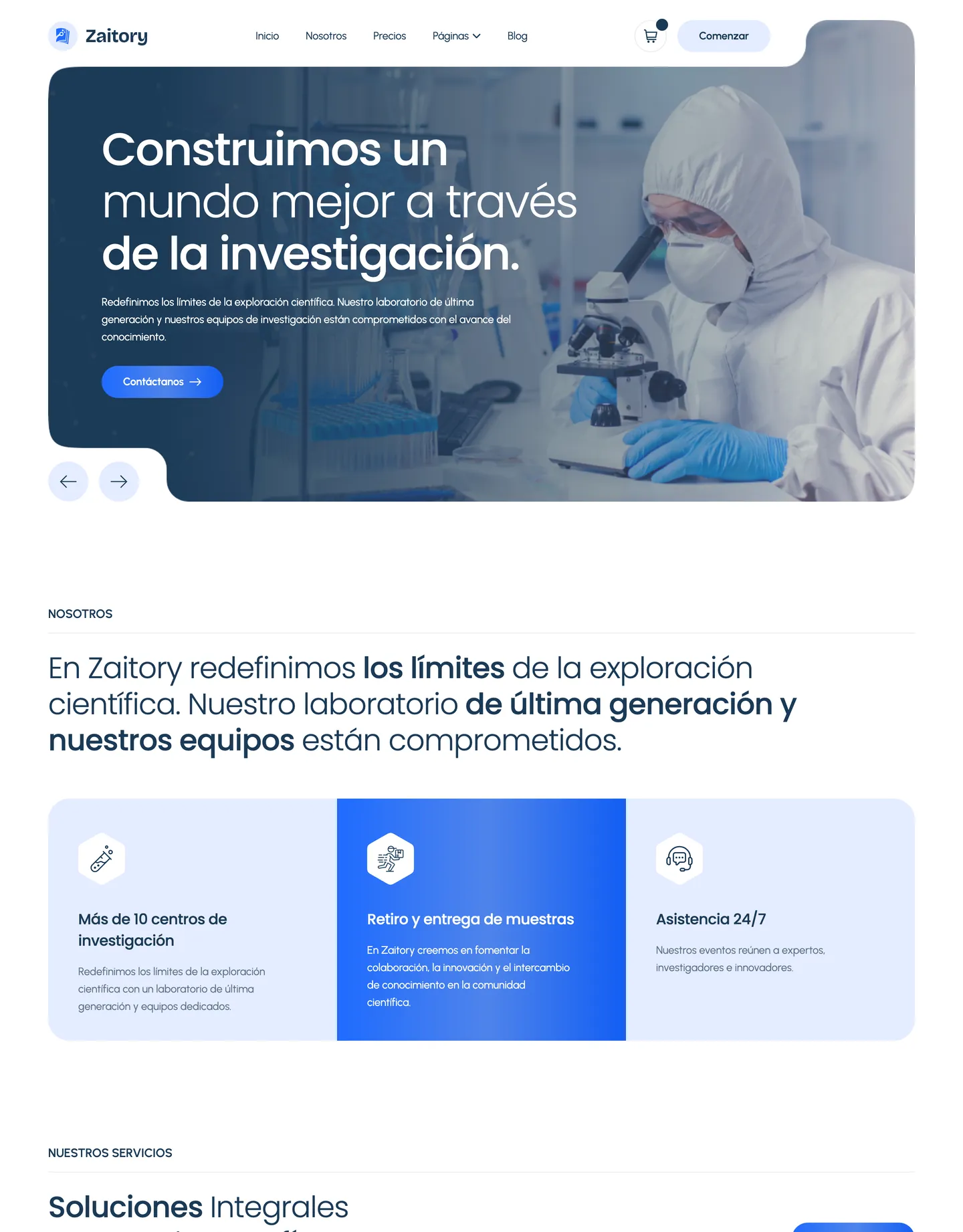 Diseño de página web para salud y bienestar