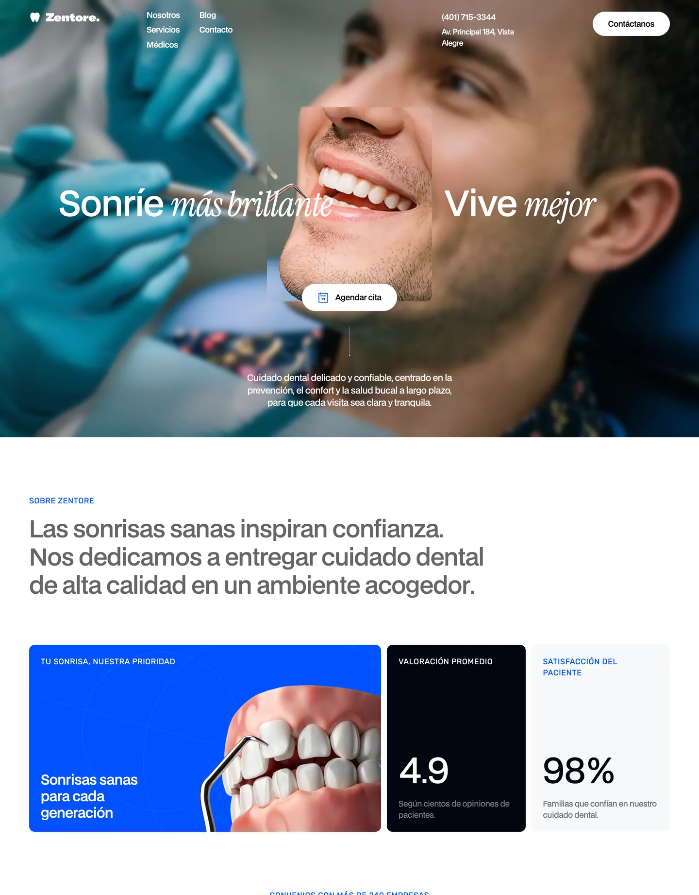 Diseño de página web para salud y bienestar