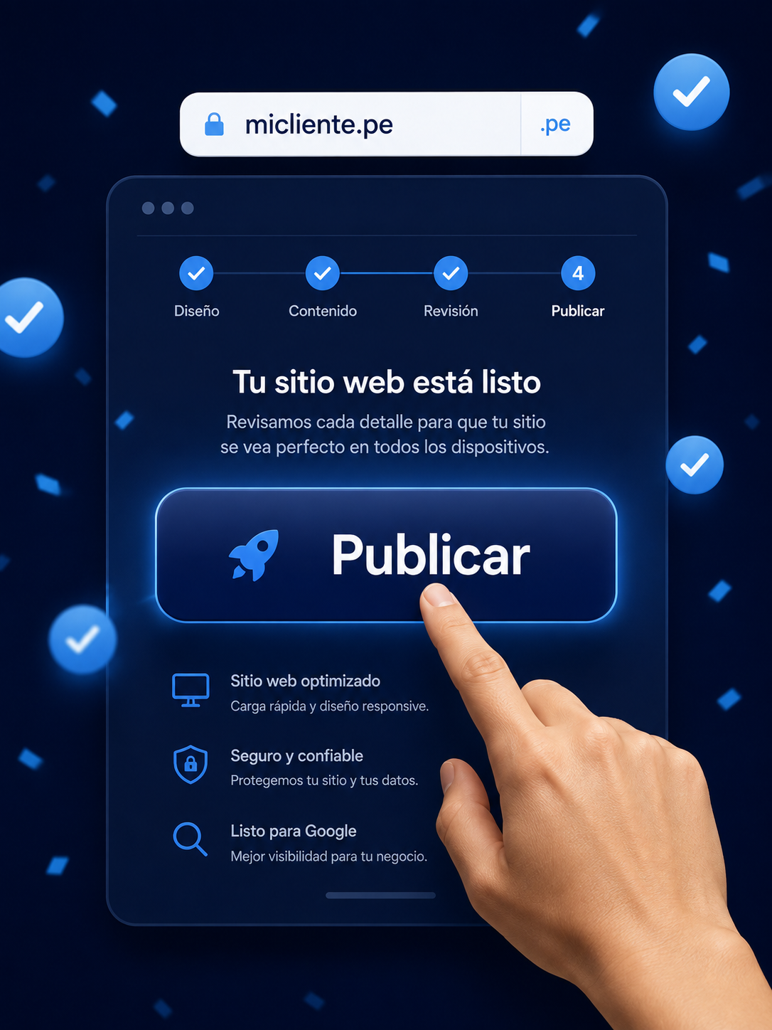 Publica tu página web en un clic