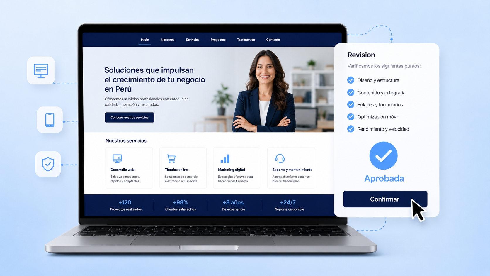Revisas tu web terminada y recién pagas