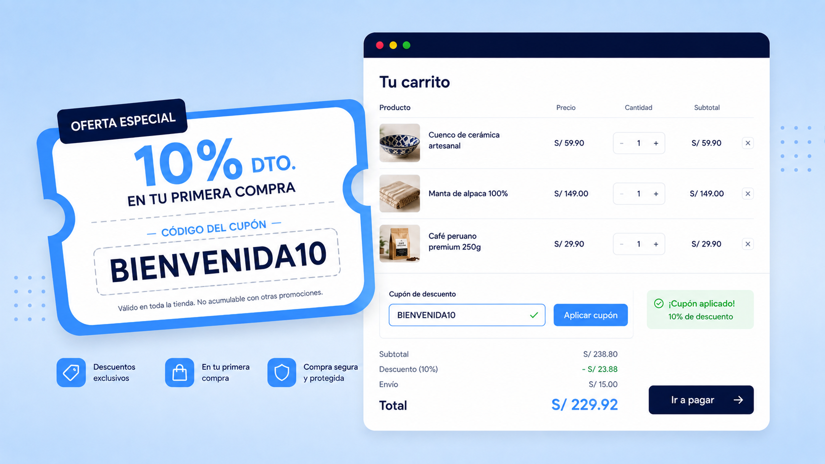 Cupones y ofertas para tu tienda