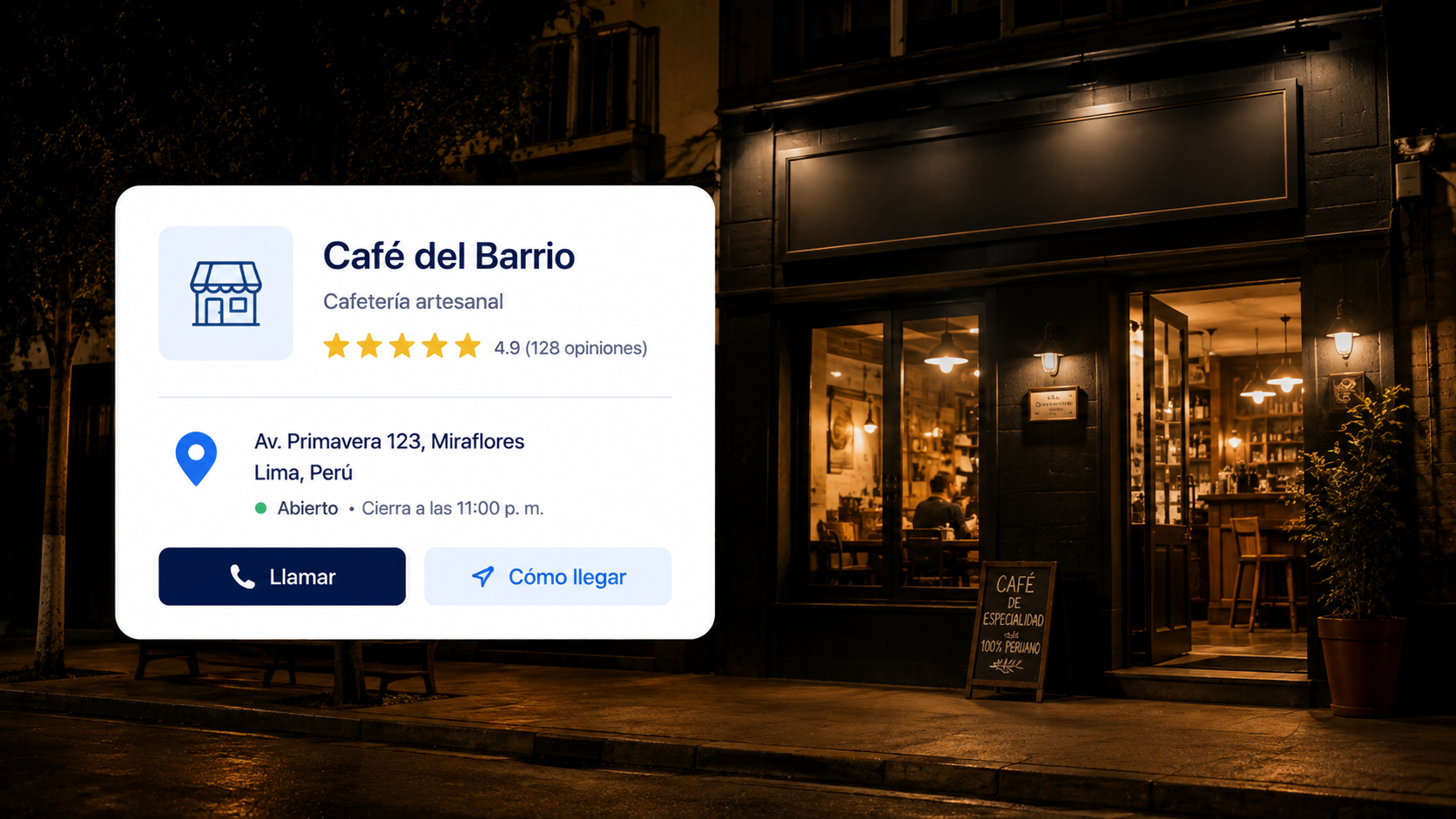 Autoridad local con reseñas y presencia